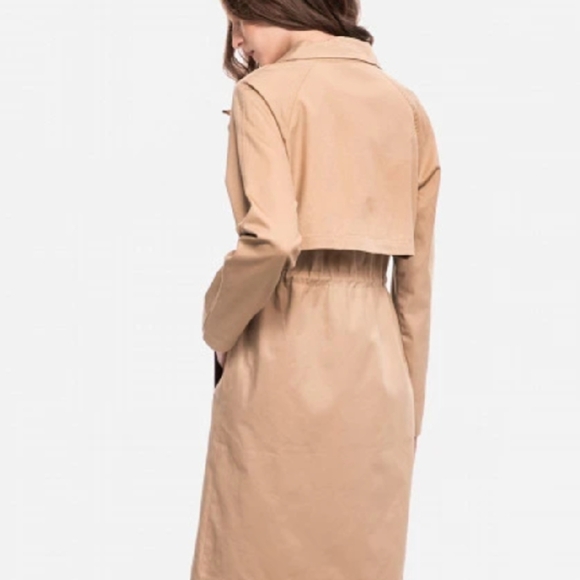 Noisy May Beige Trench Coat - Picture 2 of 8